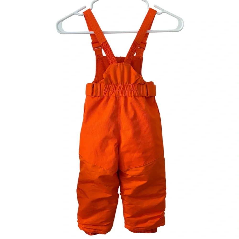 Cat & Jack 2T Orange Snow Overalls Insulated Waterproof Toddler Ski Adjustable